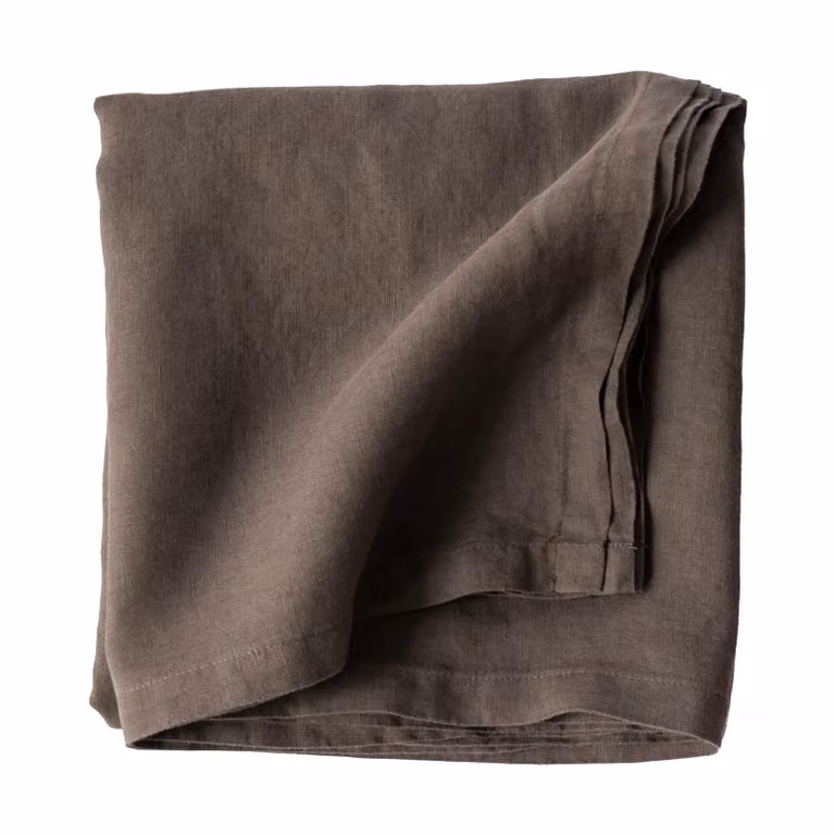 Tell Me More Linnen tafelkleed Taupe 175 x 175 cm