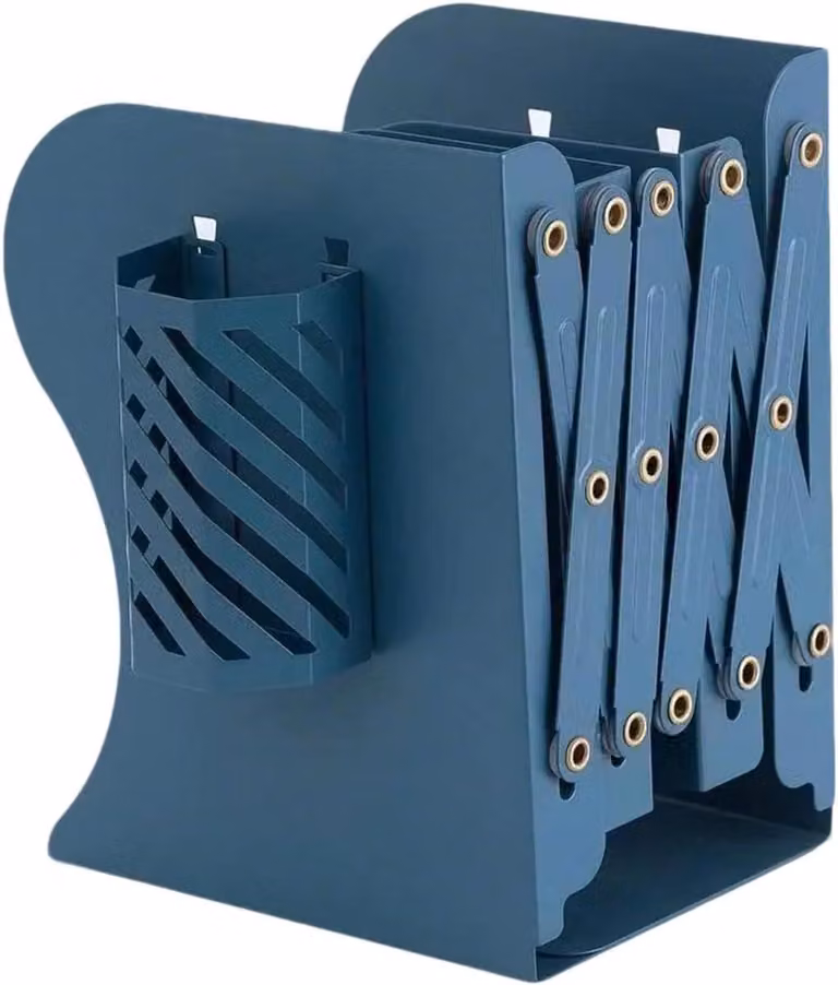 Klein Boekenrek Bureau Organizer Donkerblauw B/D/H: 15 x 10 x 19 cm