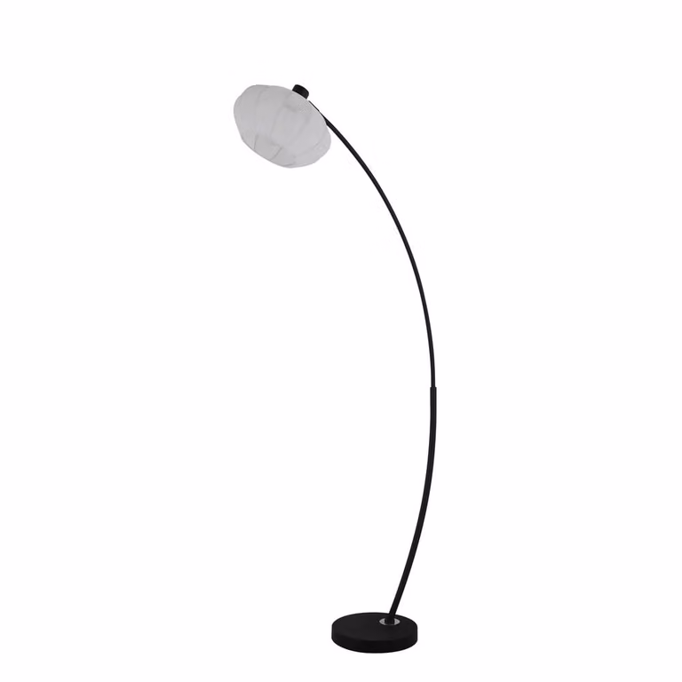 Searchlight Radiant vloerlamp met kap zwart metalen modern design