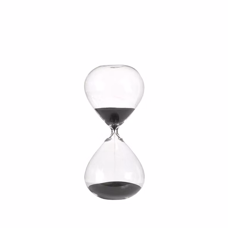 POLSPOTTEN Zandloper M 30 cm zwart