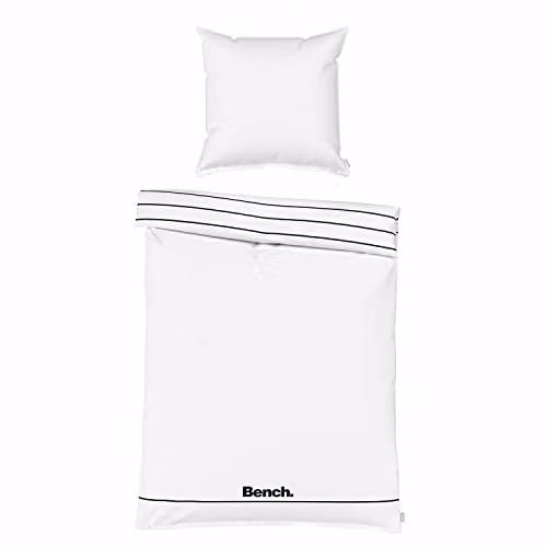 Herding Calm Comfort omkeerbaar beddengoedset met dekbedovertrek en kussensloop, wit/zwart, B/D: 220 x 155 cm, kussen: 80 x 80 cm