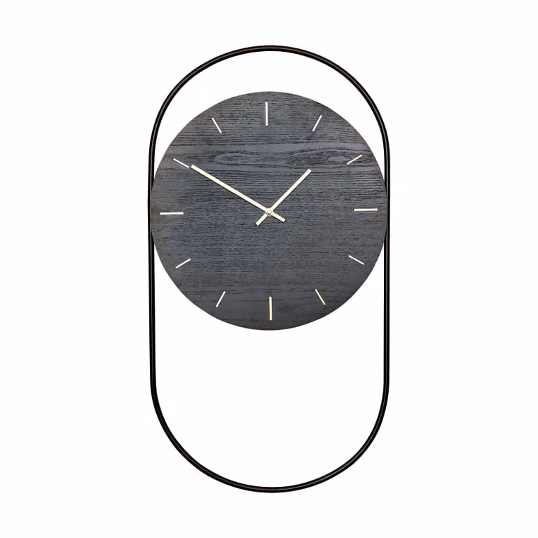 Andersen Furniture A-Wall wandklok Black-brass B: 41 cm, H: 76 cm