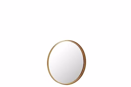 J-Line Wandspiegel Rond met Hoge Rand - Goud - 60 x 60 cm