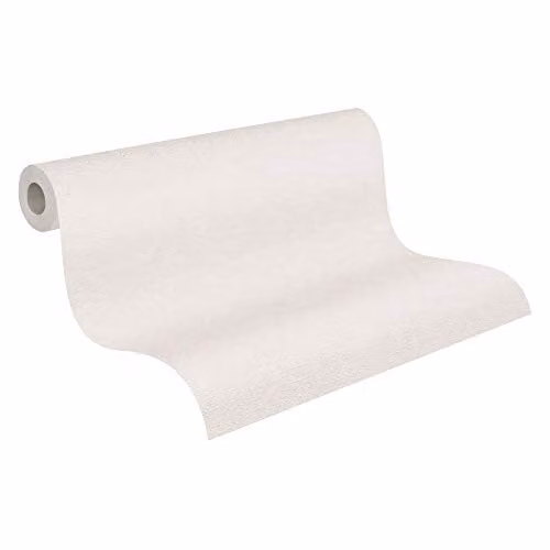 A.S. Création Uni Behang Industrial Vliesbehang - Crème Wit - 10.05 m x 0.53 m