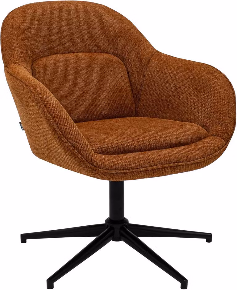 Kick Collection Relaxstoel Lux draaistoel - Terracotta - Gestructureerde stof