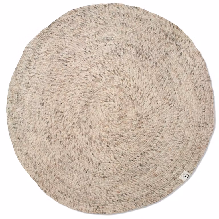 Classic Collection Merino wollen vloerkleed rond Beige Ø160 cm
