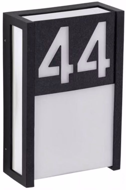 Verlicht huisnummer Led Norris Albert wit 30 cm