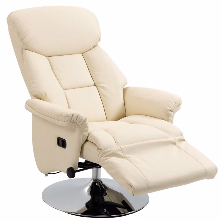 HOMCOM modern relaxfauteuil met handmatig verstelbare rugleuning en voetsteun voor volwassenen