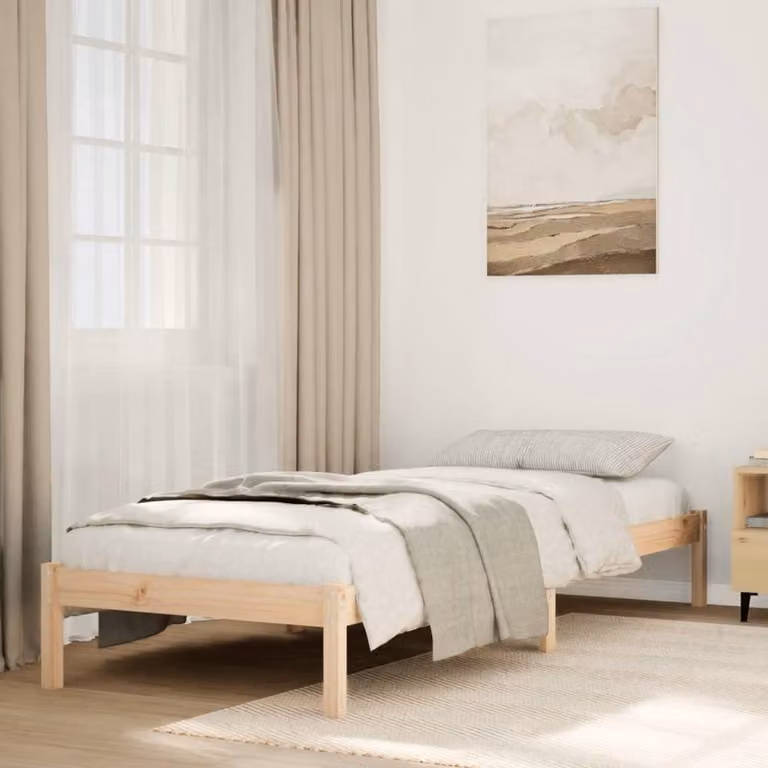 Bruin Familiebed van Massief Hout - Tweepersoons Slaapbank - B/D/H: 90 x 220 cm