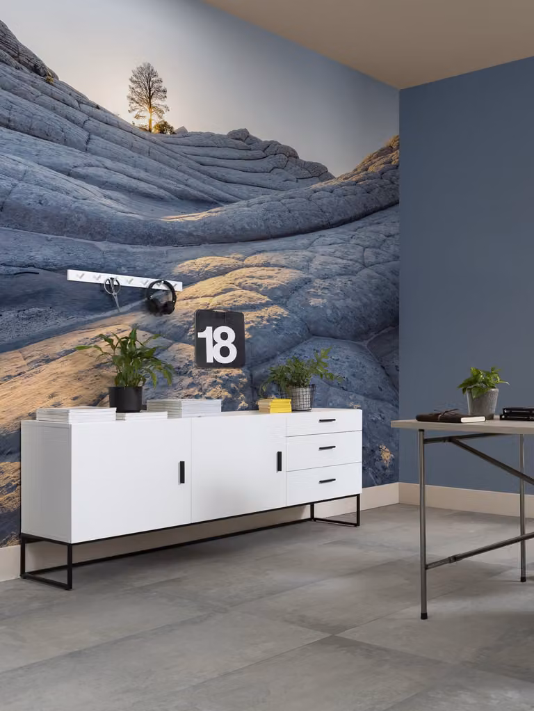home24 Fotobehang Elephant Skin Animal Print Beige en Grijs B: 400 cm, H: 250 cm