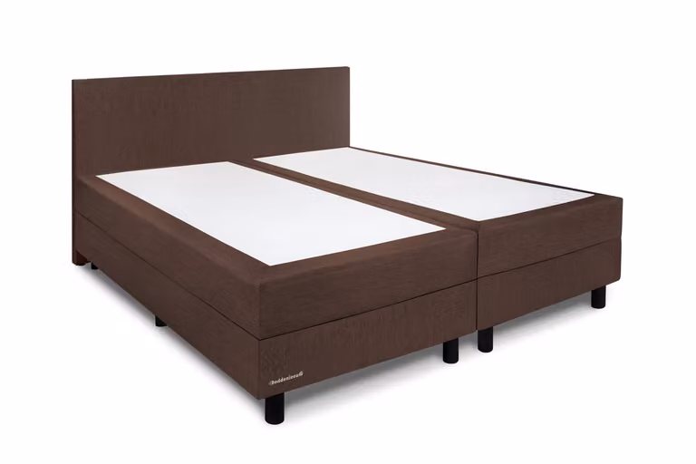 Boxspring Isabella Notenbruin (Inari 24) van Beddenleeuw, 160 x 200 cm