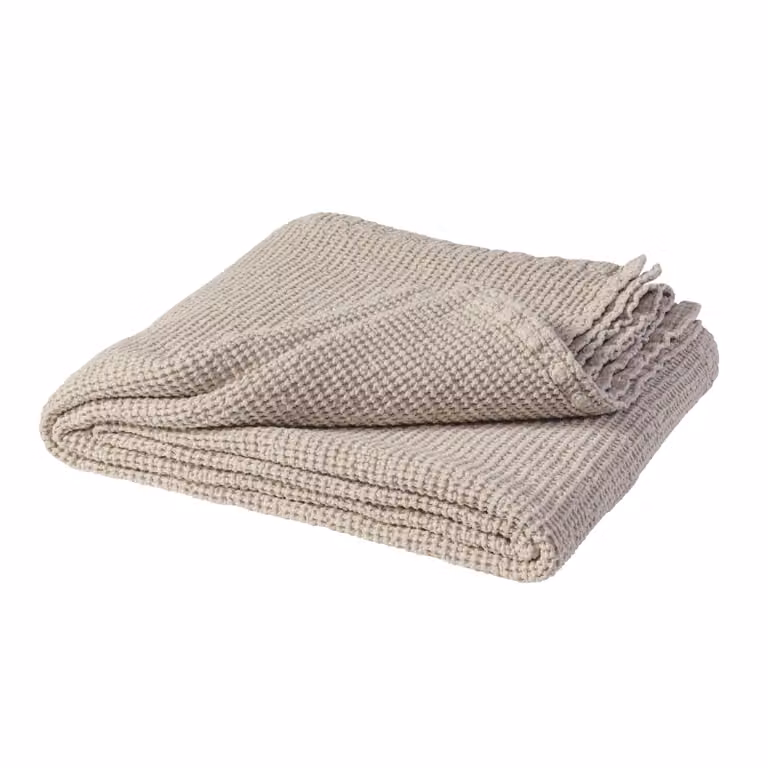 Scandi Living Moss bedsprei beige, 160 x 260 cm
