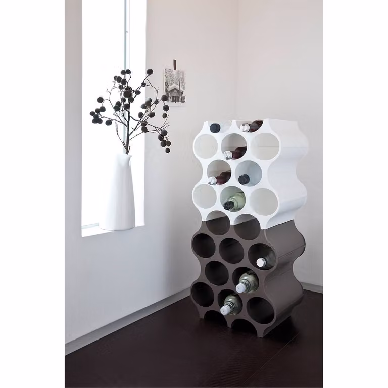 home24 Wijnrek Set-Up grijs/donkergrijs B/D/H: 35 x 36 x 23 cm