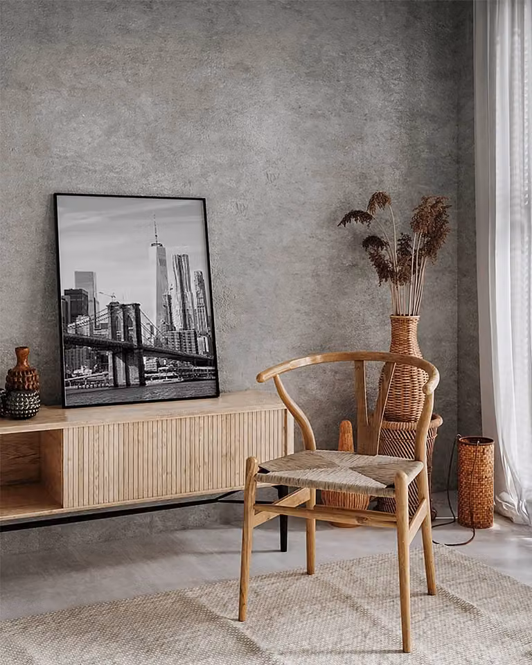 home24 Brooklyn Bridge Lijst in gelakt massief beukenhout met acrylglas, Meerdere kleuren, 52 x 62 cm