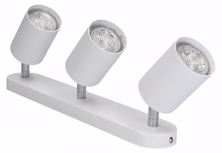 Lyora 3-lichts opbouwspot wit met chrome details