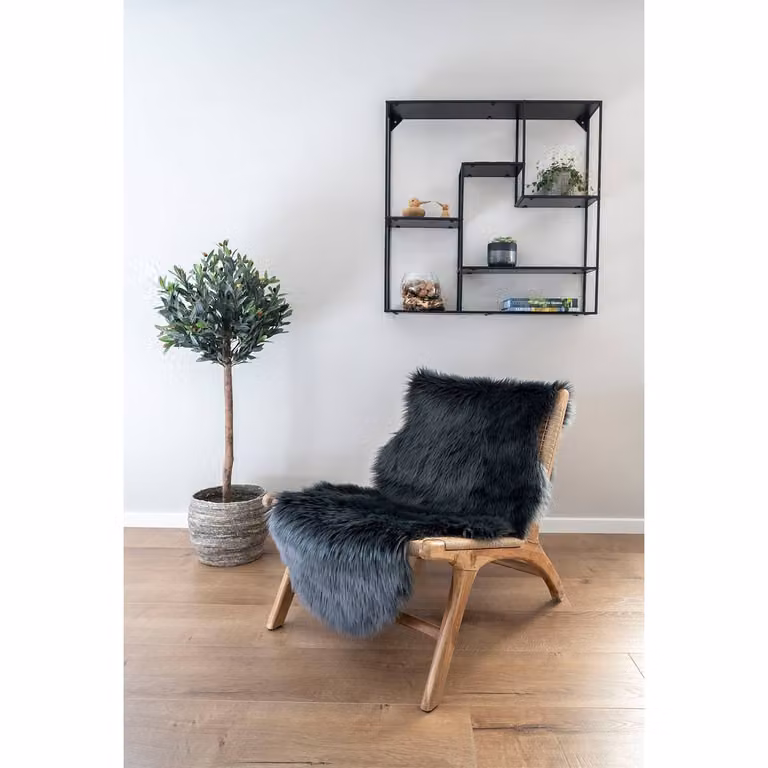 home24 Dierenvel Lambskin Artificial II grijs/grijs, B/D: 180 x 60 cm