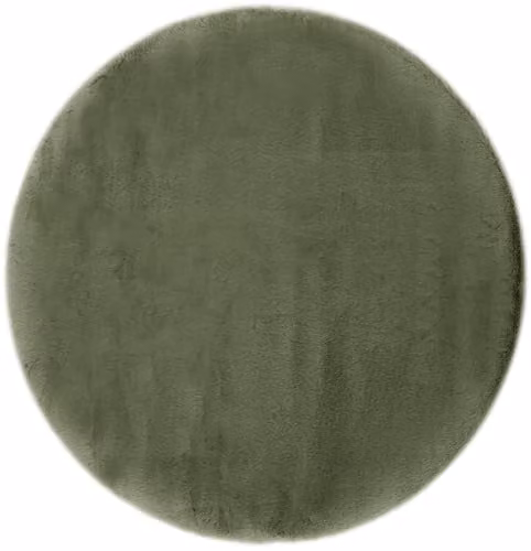 Luxor Living Kunstbont Vloerkleed Coste - Rond - Donkergroen - Diameter: 120 cm