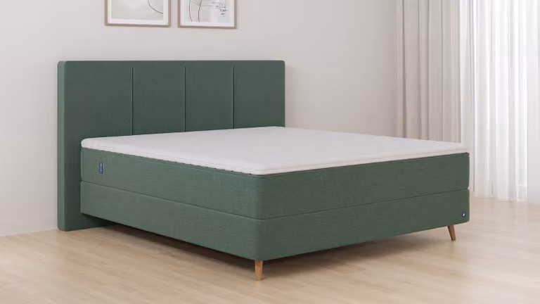BRUNO Original boxspring in mosgroen met pocketveren, B/D/H: 240 x 200 x 200 cm