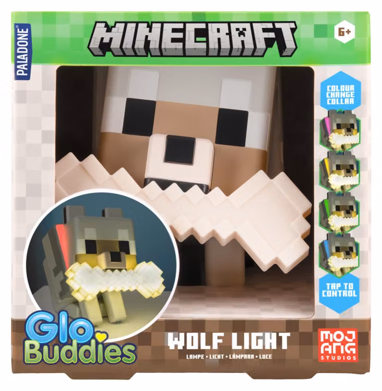 Paladone Minecraft Wolf LED Nachtlampje voor de kinderkamer