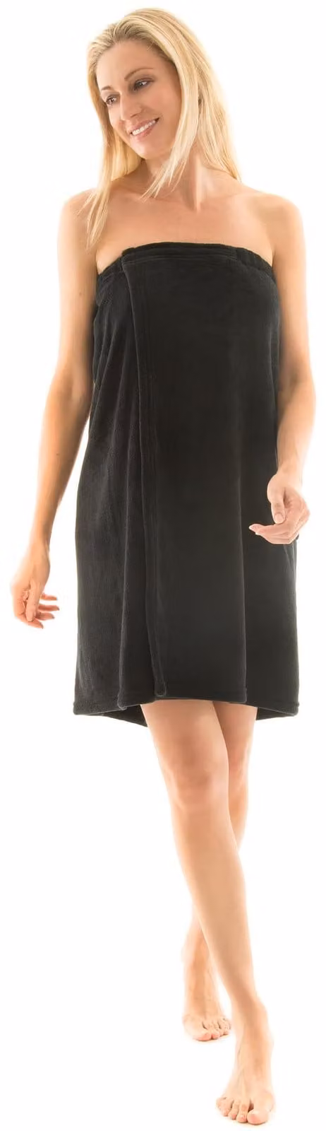 CelinaTex Samoa Saunakilt voor dames, maat L/XL, zwart, microvezel koraalfleece