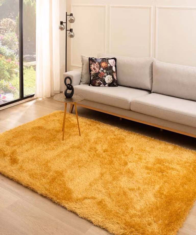 Tapeso Velvet vloerkleed Posh goud 160 x 230 cm