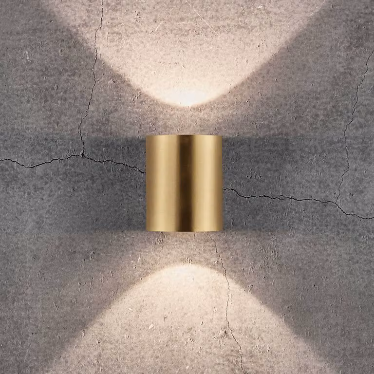 Nordlux Canto 2 Wandlamp Messing Goud Up & Down IP44 Modern