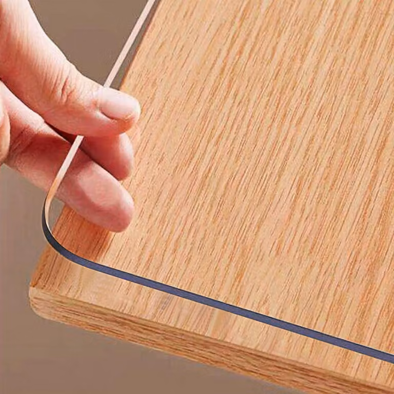Ronde Transparante Tafelbeschermer PVC 45 x 60 cm - 1.5mm Dik - Waterdicht en Krasbestendig