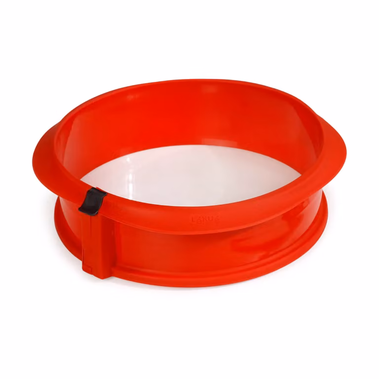 Lékué springvorm met bord rood 23 cm