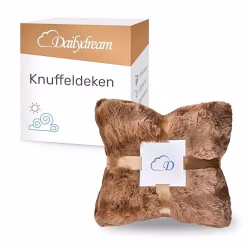 Dailydream Knuffeldeken van imitatiebont, warme en zachte luxe sprei, B/D/H: 150 x 200 cm, camel