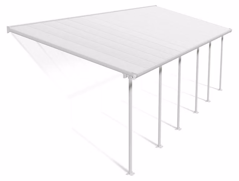 Palram Canopia Feria Aluminium terrasoverkapping en carport, wit, B: 295 cm, L: 1276 cm, H: 305 cm
