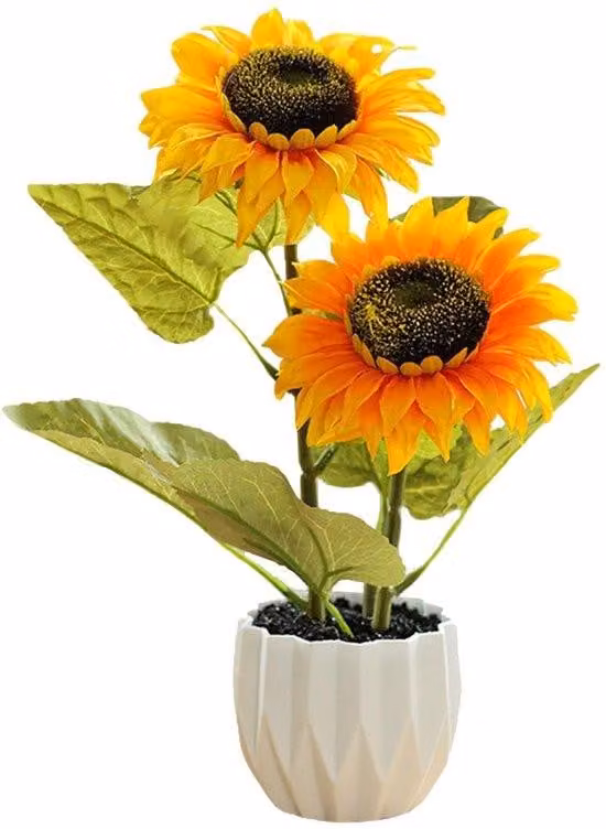 Unyqoos Kunstbloemen in pot – Realistische decoratieve planten, 25 cm