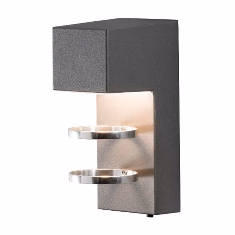 Konstsmide Acerra LED wandlamp voor in de tuin, antraciet, aluminium