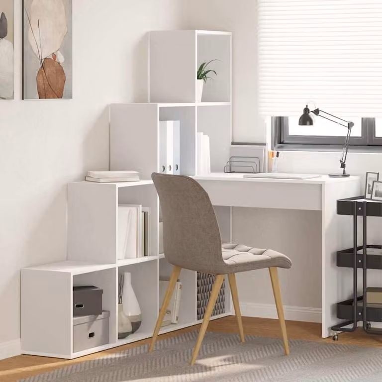 Modern Hoekbureau met Opbergruimte voor Thuiswerken en Studeren - B/D/H: 150 x 102 x 150 cm