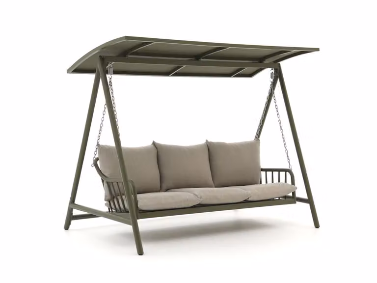Manifesto Furniture Schommelbank voor 3 personen, Aluminium, Groen, Breedte: 223 cm