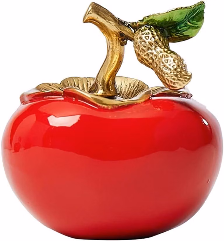 Handgegoten bronzen beeldje voor op tafel, koperen decoratie, Hoogte: 6 cm
