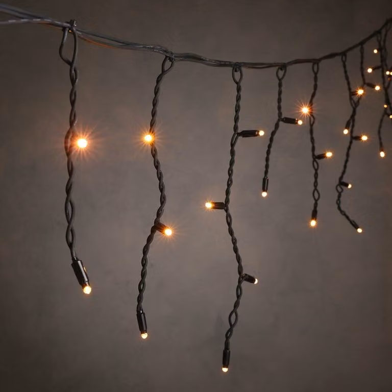 Luca Connect XP Icicle LED-lampjes met 38 lichtjes, helder wit, L: 300 cm, H: 40 cm