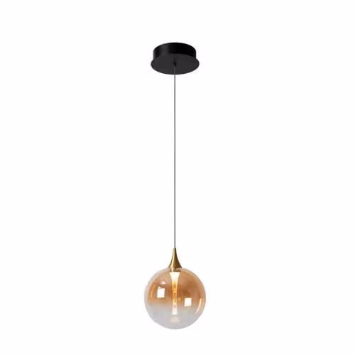Lucide Gisela LED hanglamp - Amber/Transparant - Ø 16 cm - Dimbare warm witte verlichting