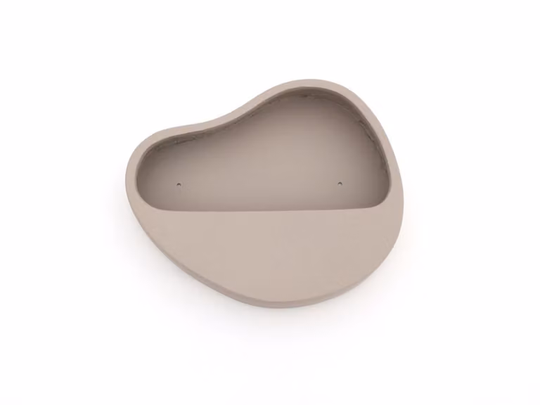 Luca Lifestyle Muur bloempot Luca Wallhanger, Taupe, Kunststof, B: 40 cm, D: 35 cm, H: 8 cm