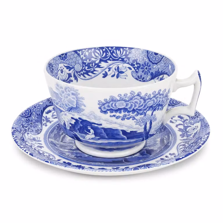 Spode Blue Italian ontbijtkopje met schotel 28 cl