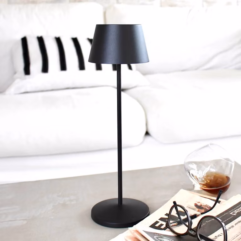 Loom Design Modi LED terraslamp zwart, dimbaar, aluminium, Hoogte: 36 cm
