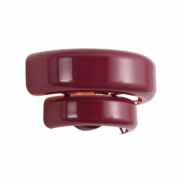 Qazqa Retro Wandlamp Plum - Rood - Up & Down - LED - E14