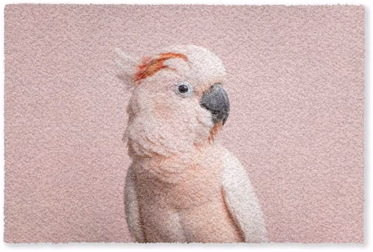 MuchoWow Deurmat Kaketoe Portret - Roze - 90 x 60 cm