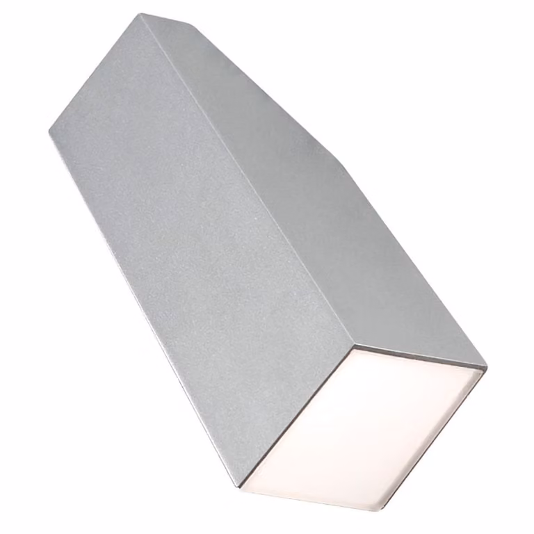 Konstsmide Imola Led wandspot in grijs gelakt aluminium met opaal acrylglas