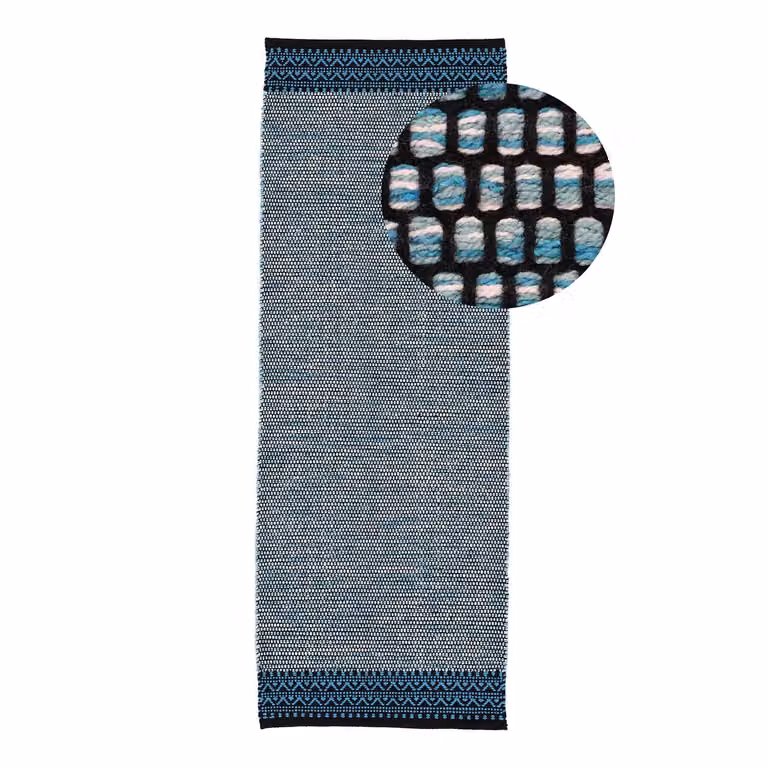 home24 Kelim Mia loper blauw B: 60 cm, L: 180 cm