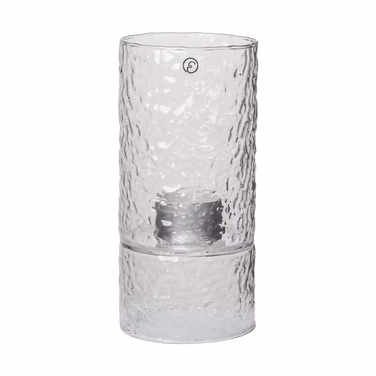 ERNST vaas en windlicht met structuur Ø 7,5 x 16 cm
