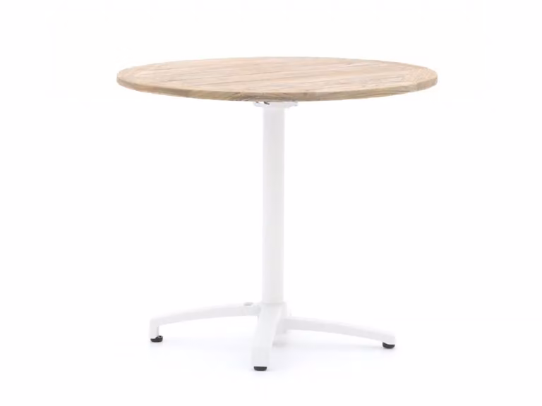 Bellagio Inklapbare Ronde Tuintafel van Teakhout Ø85cm