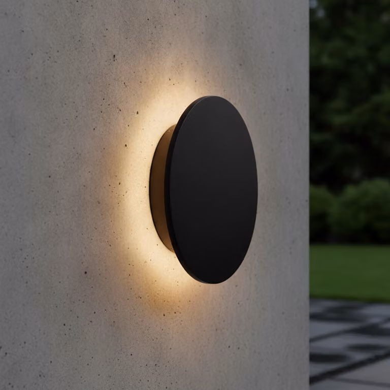 Lyora Ronde LED-wandlamp zwart aluminium met up-down lichteffect Ø 24cm