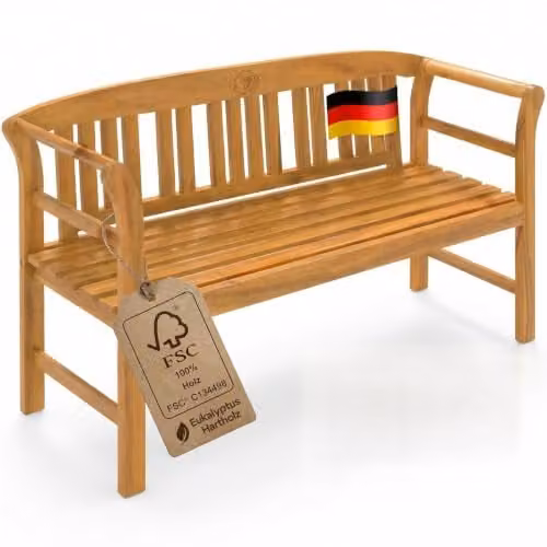 Casaria Tuinbank Rose - 3-zits - Eucalyptushout - Bruin