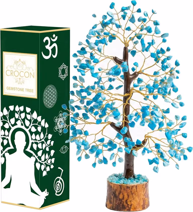 Handgemaakt Gomti Chakra Boom Feng Shui Beeldje voor Geluk en Reiki Healing Decoratie
