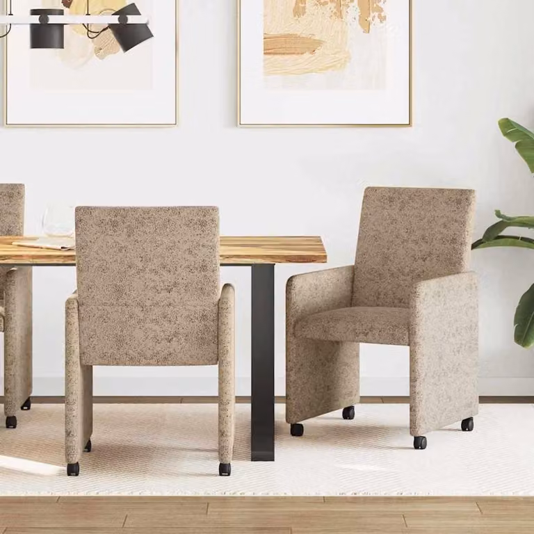 Ergonomische eetkamerstoelen met wieltjes en armleuningen